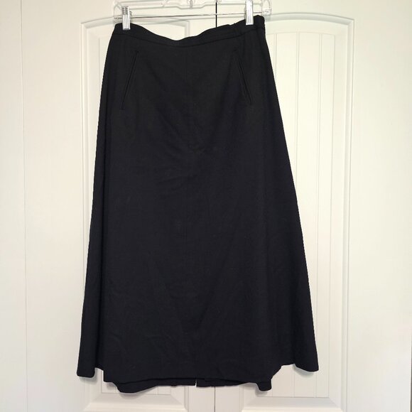 Women's Talbots 99% Wool Maxi Skirt Made‎ in Italy Buttoned Back Slit Size 6 - Picture 1 of 6